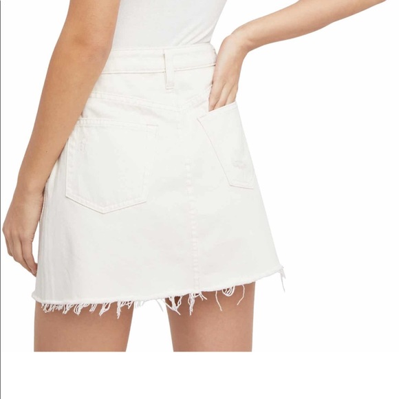Free People Destroyed Denim Mini Skirt - Picture 2 of 6